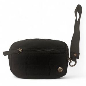 NWOT Black Quilted RFID Blocking Wristlet Wallet